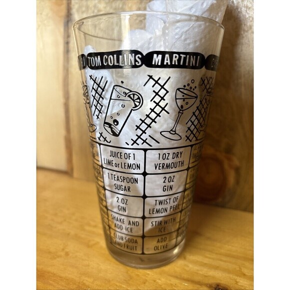 Vintage Federal Bartender Back Bar Cocktail Mixing Glass - Picture 3 of 7